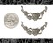 Antiqued Silver Plated Brass Floral Crescent Wrap or Pendant -Set of Two - S-P123